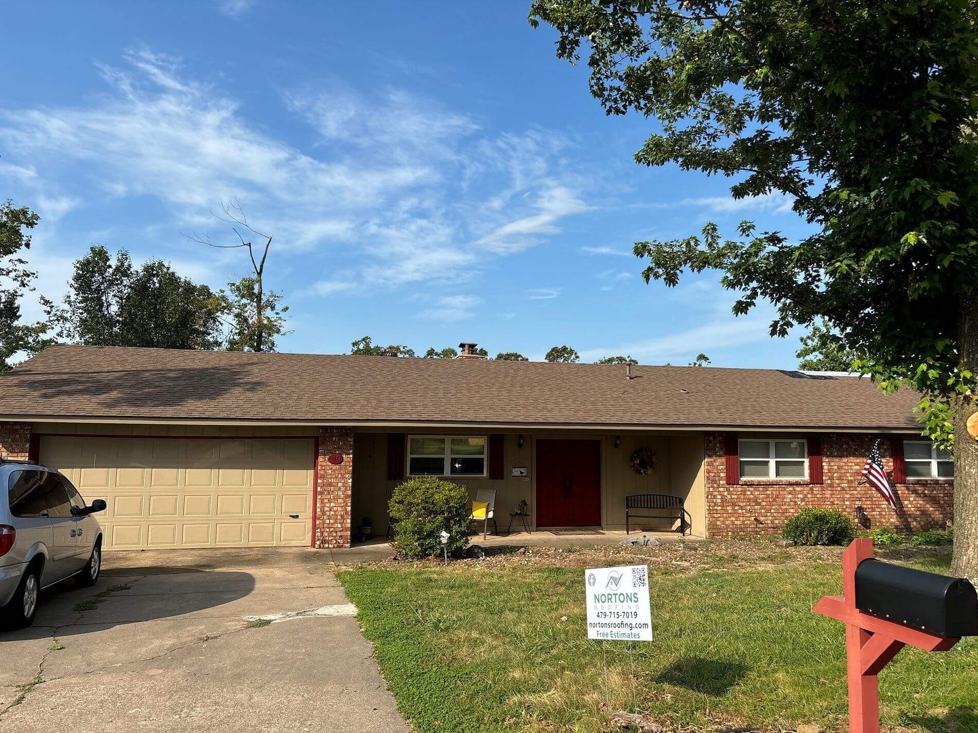 New shingle roof installation completed by Nortons Roofing